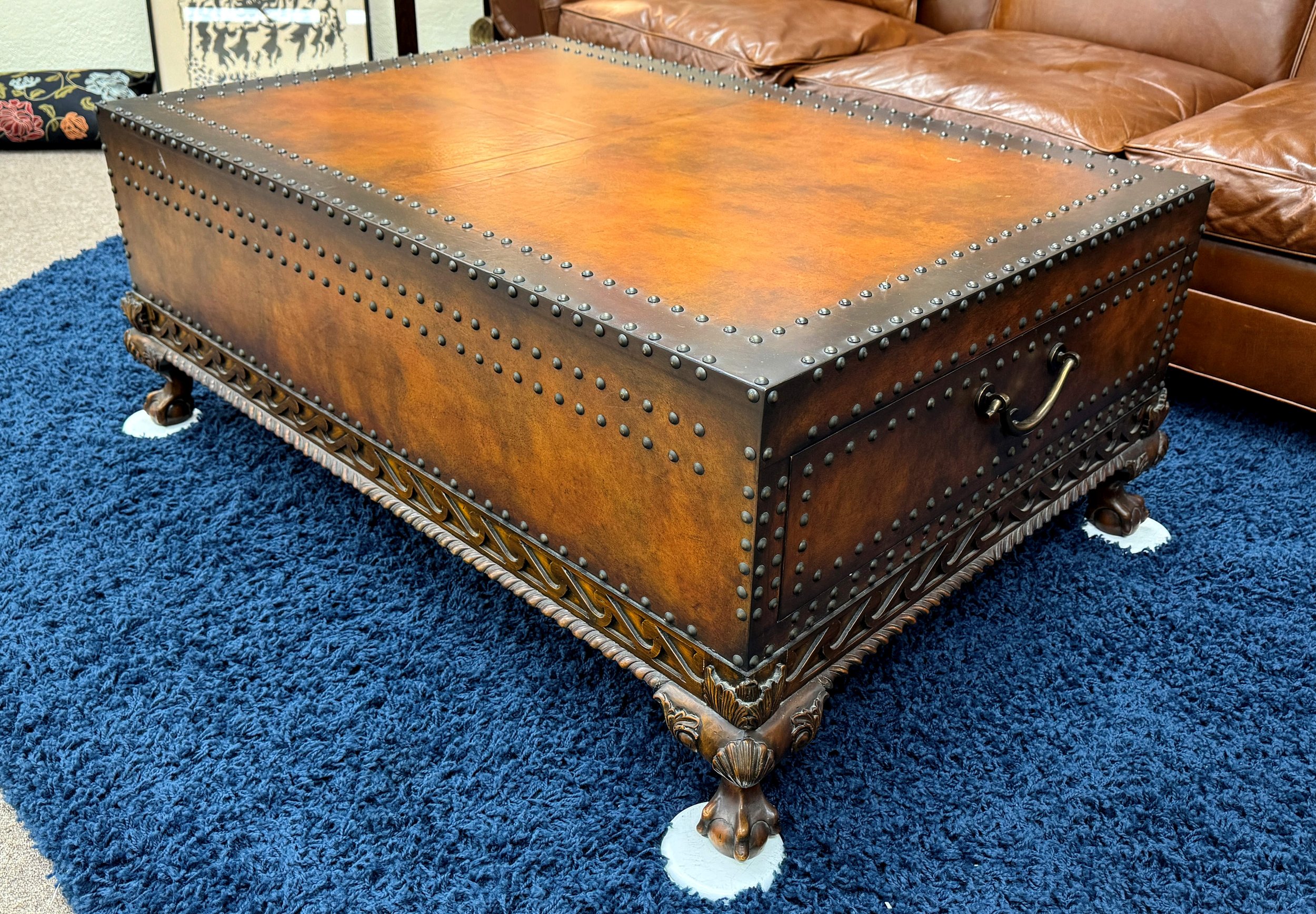Encore Furniture Gallery-Ralph Lauren Dalton Leather Coffee Table